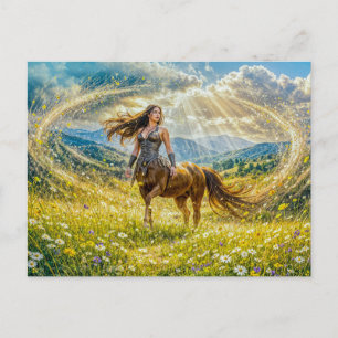 Carte Postale Centauride de Fantasy Dynamique dans un Pays Magiq