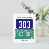 Carte Postale centenaire de la plaque d'immatriculation du Vermo (Debout devant)