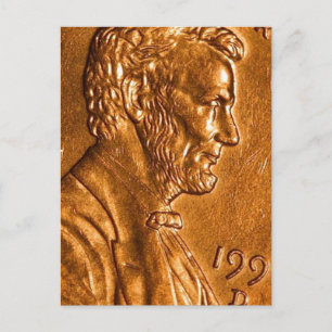 Carte Postale Centime Cuivre Lincoln