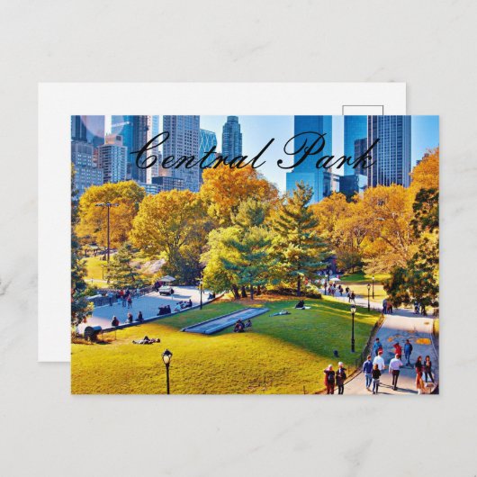 CARTE POSTALE CENTRAL PARK (Devant / Derrière)