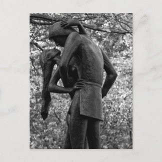 Carte Postale Central Park Automne : Romeo & Juliet Statue 01 B&