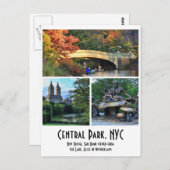 Carte Postale Central Park : Bow Bridge, San Remo, Alice in W... (Devant / Derrière)