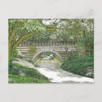 Carte Postale Central Park Bridge et Path