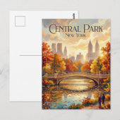 Carte Postale Central Park New York (Devant / Derrière)