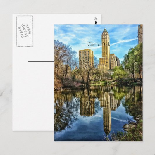 Carte Postale Central Park, New York, (Devant / Derrière)