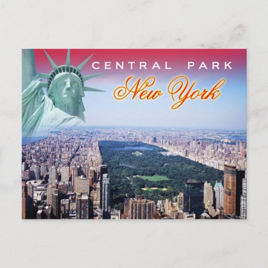 Carte Postale Central Park, New York City - vue aérienne (Devant)