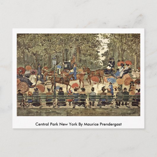 Carte Postale Central Park New York Par Maurice Prendergast (Devant)