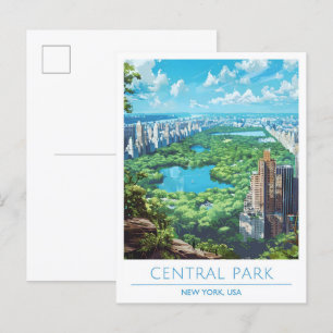 Carte Postale Central Park New York USA Vintage voyage
