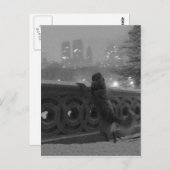 Carte Postale Central Park, NYC, vue sur la neige depuis Bow Bri (Devant / Derrière)