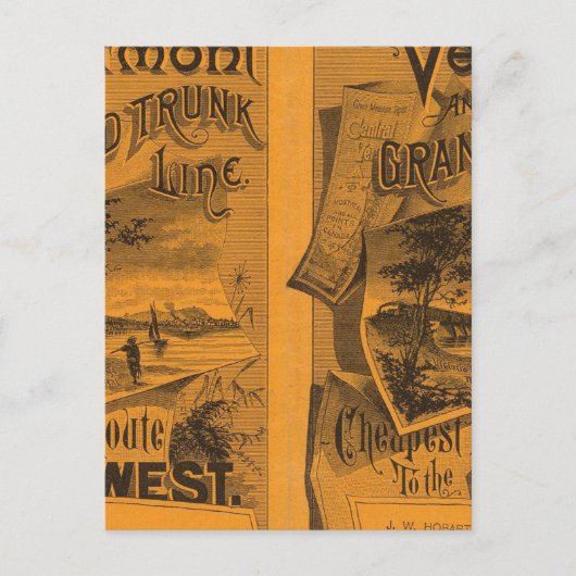 Carte Postale Central Vermont, Grand Trunk Line (Devant)