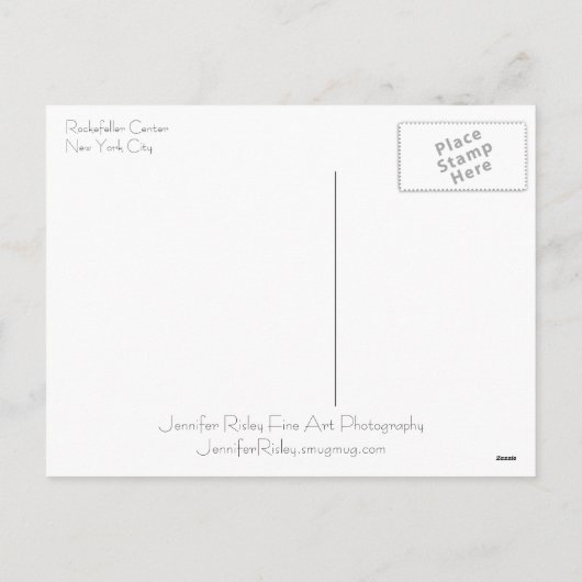 Carte postale centrale d'arbre de Noël de (Dos)