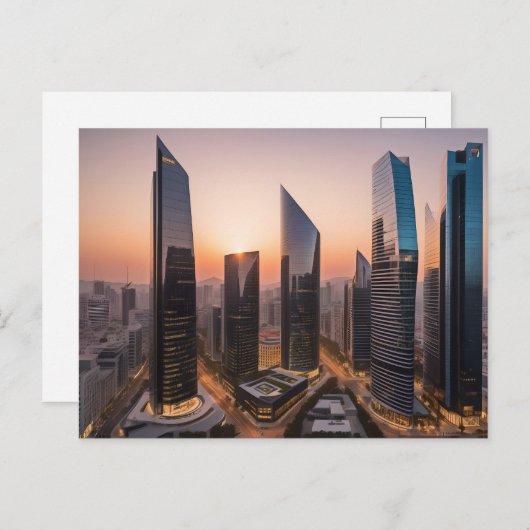 Carte Postale Centre d'affaires moderne (Devant / Derrière)