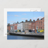 Carte Postale Centre de Dublin sur la Liffey (Devant / Derrière)