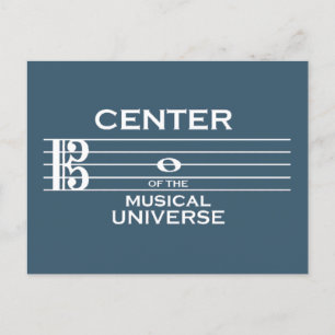 Carte Postale Centre de l'Univers Musical Alto Clef Blue