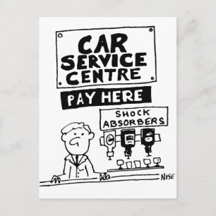 Carte Postale Centre de service automobile Mécaniciens et amorti