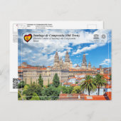 Carte Postale Centre historique de Saint-Jacques-de-Compostelle  (Devant / Derrière)