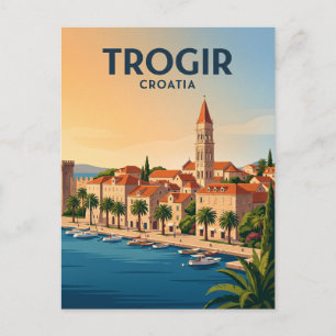 Carte Postale Centre historique de Trogir Croatie