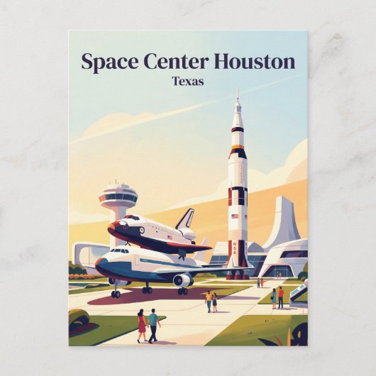 Carte Postale Centre spatial Houston Texas (Devant)