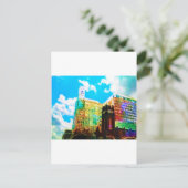 Carte Postale centre-ville animé (Debout devant)