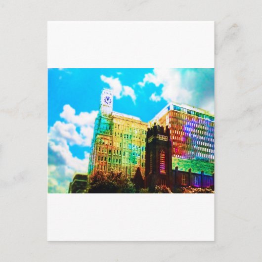 Carte Postale centre-ville animé (Devant)