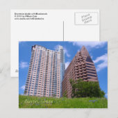 Carte Postale Centre-ville d'Austin avec Bluebonnets (Devant / Derrière)