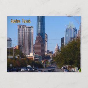 Carte Postale Centre-ville d'Austin, Texas, Zoomed