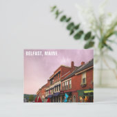 Carte Postale Centre-ville de Belfast Maine (Debout devant)