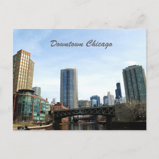 Carte Postale Centre-ville de Chicago (Devant)