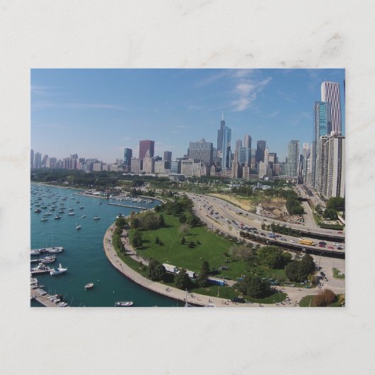 Carte Postale Centre-ville de Chicago (Devant)