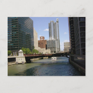 Carte Postale Centre-ville de Chicago au bord de la rivière