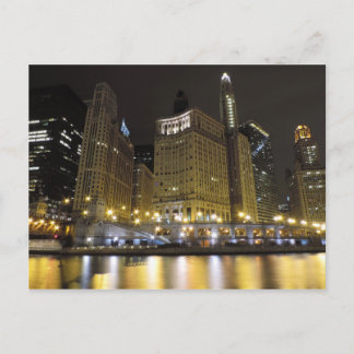 Carte Postale Centre-ville de Chicago sur la rivière Chicago à l