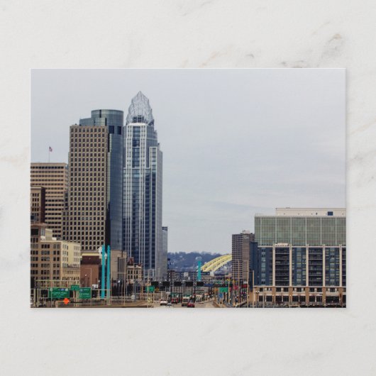 Carte Postale Centre-ville de Cincinnati, Ohio (Devant)