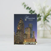 Carte Postale Centre-ville de Houston, Texas la nuit (Debout devant)