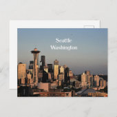 Carte Postale Centre-ville de Seattle, Washington (Devant / Derrière)