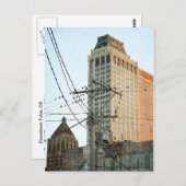 Carte Postale Centre-ville de Tulsa avec oiseaux (Devant / Derrière)