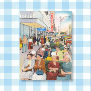 Carte Postale Centre-ville vintage St. Petersburg, Floride