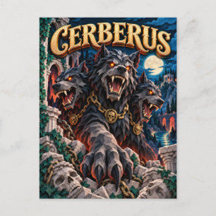 Carte Postale Cerberus, Monstre de Papier Découpé