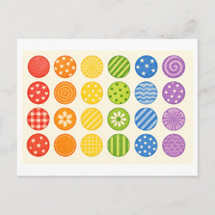 Carte Postale Cercle arc-en-ciel Collage Fierté