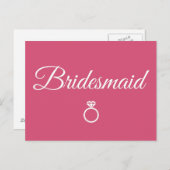 Carte Postale Cercle de Bridesmaid (Devant / Derrière)