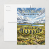 Carte Postale Cercle de Brodgar Écosse (Devant / Derrière)