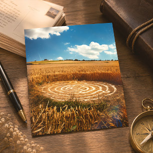 Carte Postale Cercle de culture mystérieux UFO Blé doré Champ