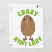 Carte Postale cercle de dame de kiwi fou (Devant / Derrière)