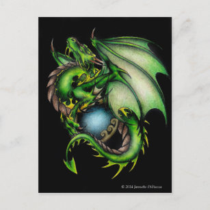 Carte Postale Cercle de dragon vert.jpeg