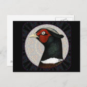 Carte Postale Cercle de faisan Ringneck (Devant / Derrière)
