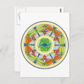 Carte Postale cercle de libellules (Devant / Derrière)