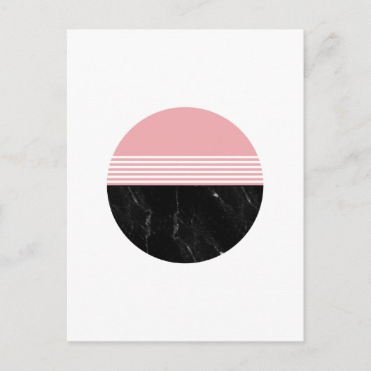 Carte Postale Cercle de marbre géométrique minimal (Devant)