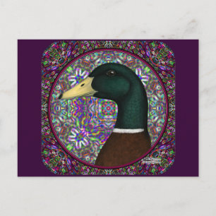 Carte Postale Cercle de mosaïque de Mallard Drake
