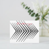 Carte Postale Cercle demi-ton Abstrait Zigzag Chevron (Debout devant)