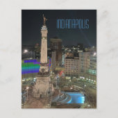 Carte Postale Cercle des monuments d'Indianapolis (Devant)