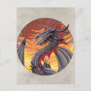 Carte Postale Cercle Dragon - Fer
